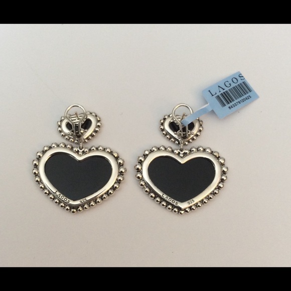 LAGOS Double Heart Drop Earrings - Picture 5 of 7